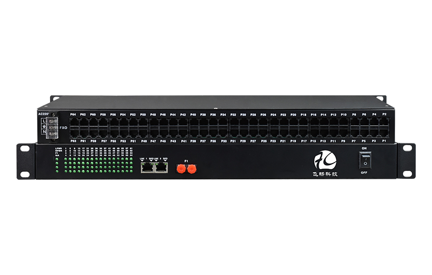 飛暢科技-64路電話(huà)（RJ11）+2路千兆以太網(wǎng) 電