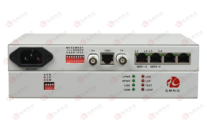 飛暢科技-E1-4路RS232/422/485協(xié)議轉換器